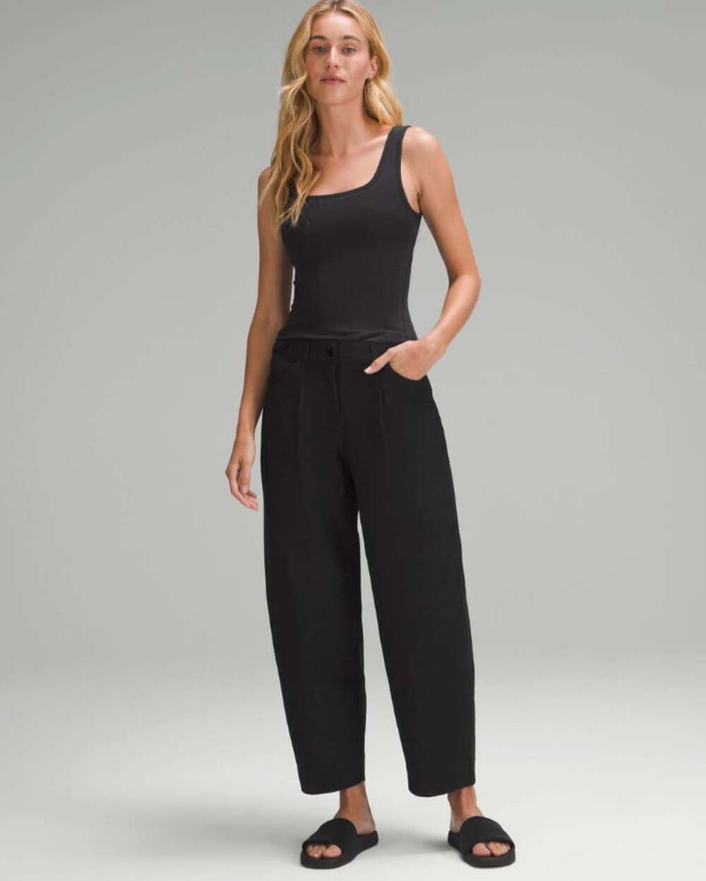 Lululemon City Sleek Barrel-Leg Pant *Light Utilitech Black Women's Size 26